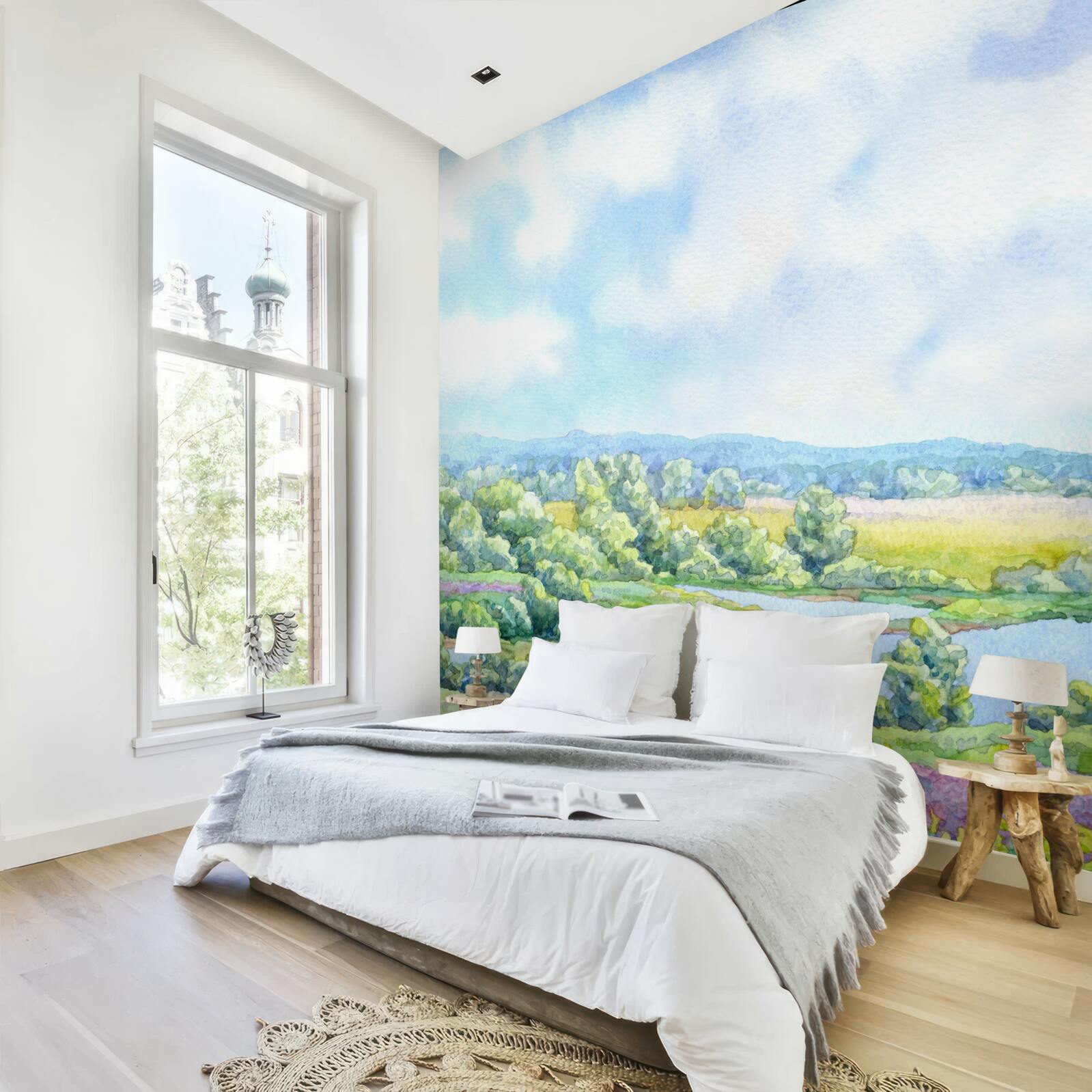 Fototapeta svetlé prevedenie na lúke plne kvitnúcich rastlín