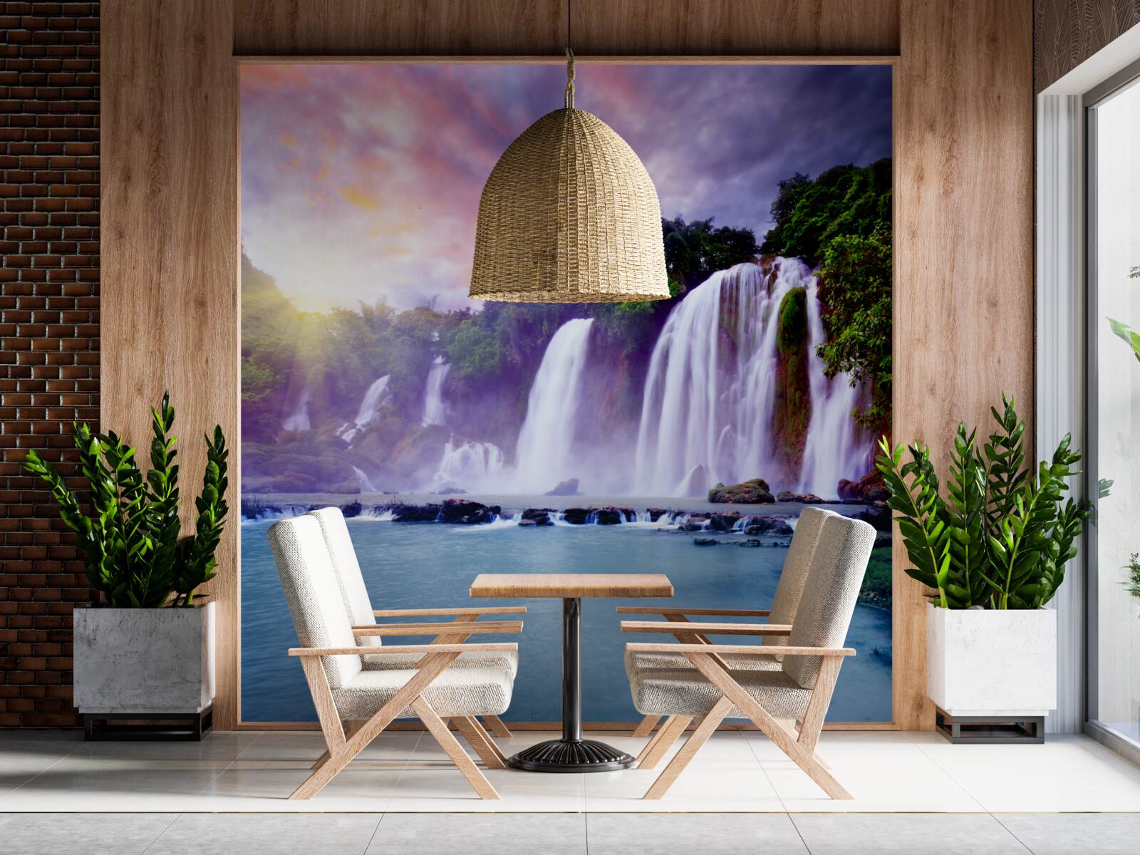 Fototapeta obrovský vodopád padá v dôsledku prepadu soli