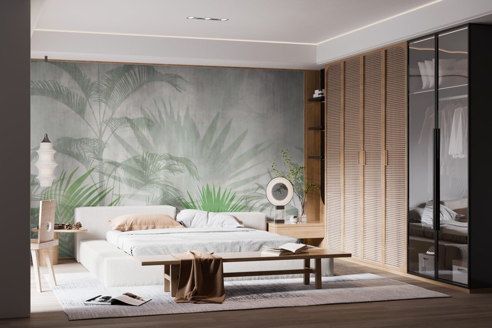 Fototapeta tropický paprade v daždi