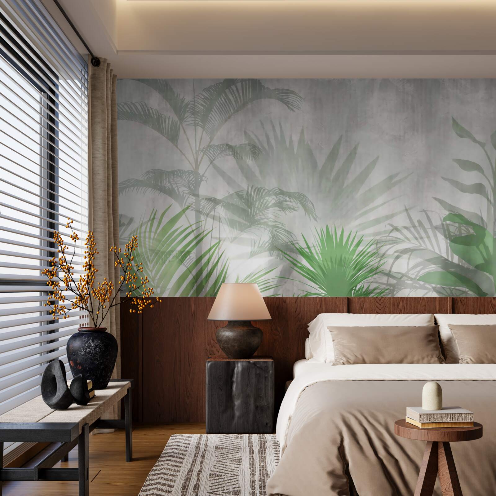 Fototapeta tropický paprade v daždi