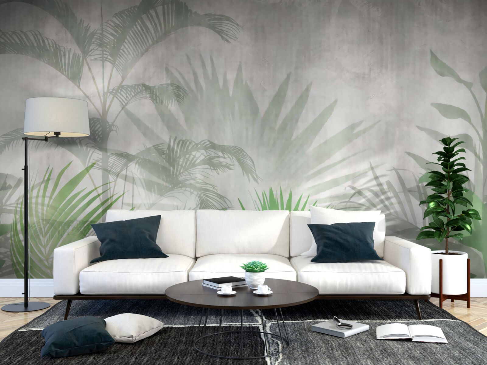 Fototapeta tropický paprade v daždi