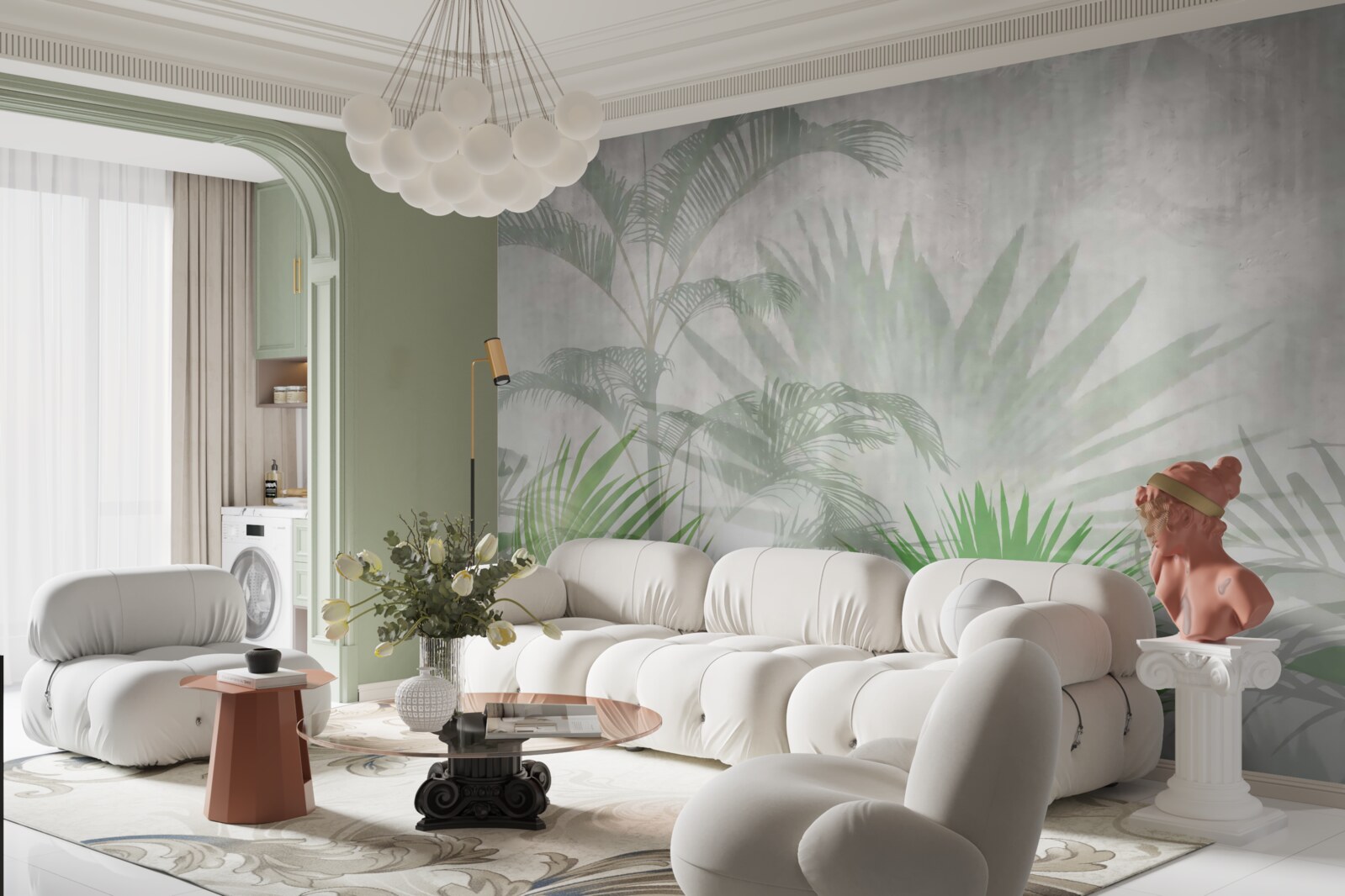 Fototapeta tropický paprade v daždi