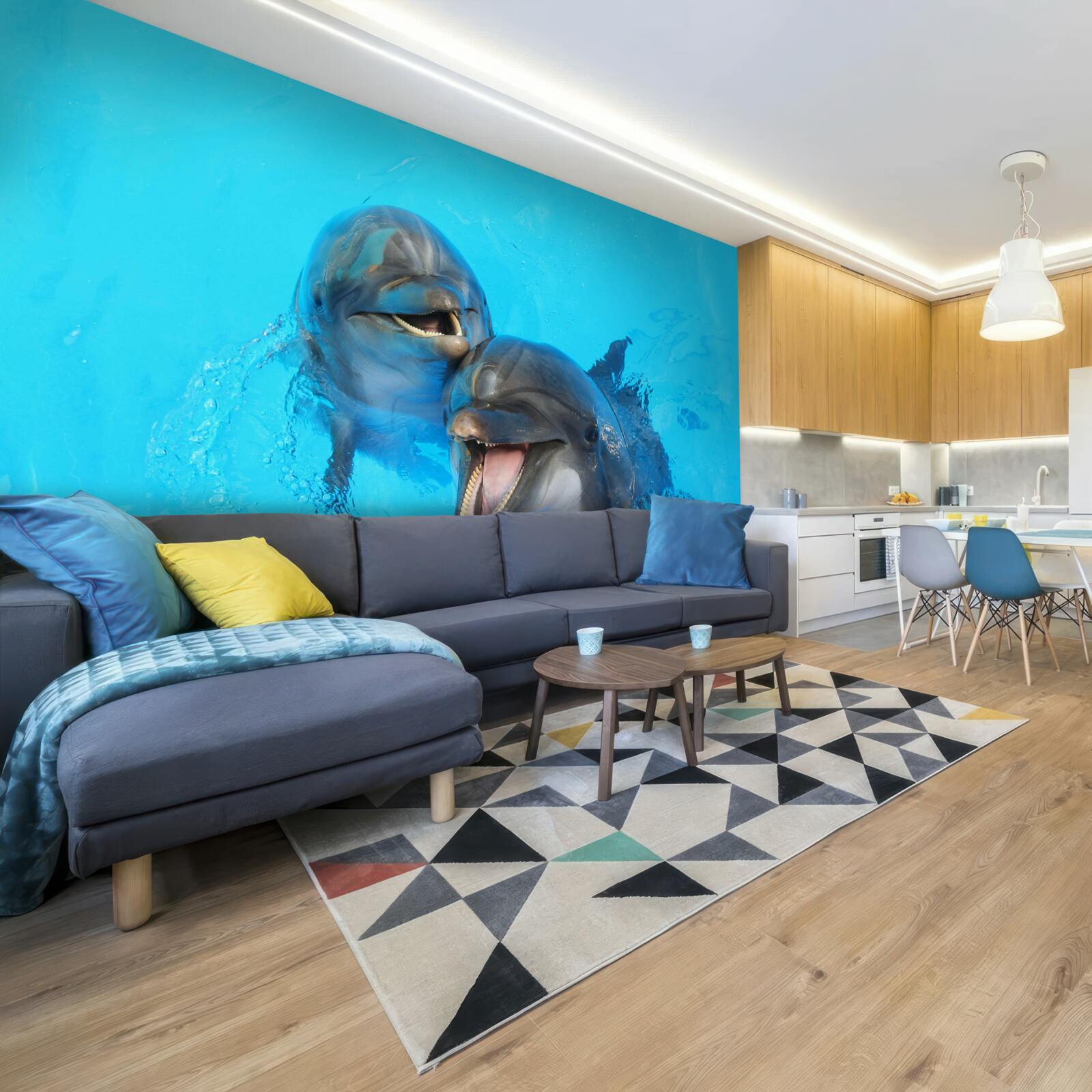 Fototapeta dva usmievavé delfíny