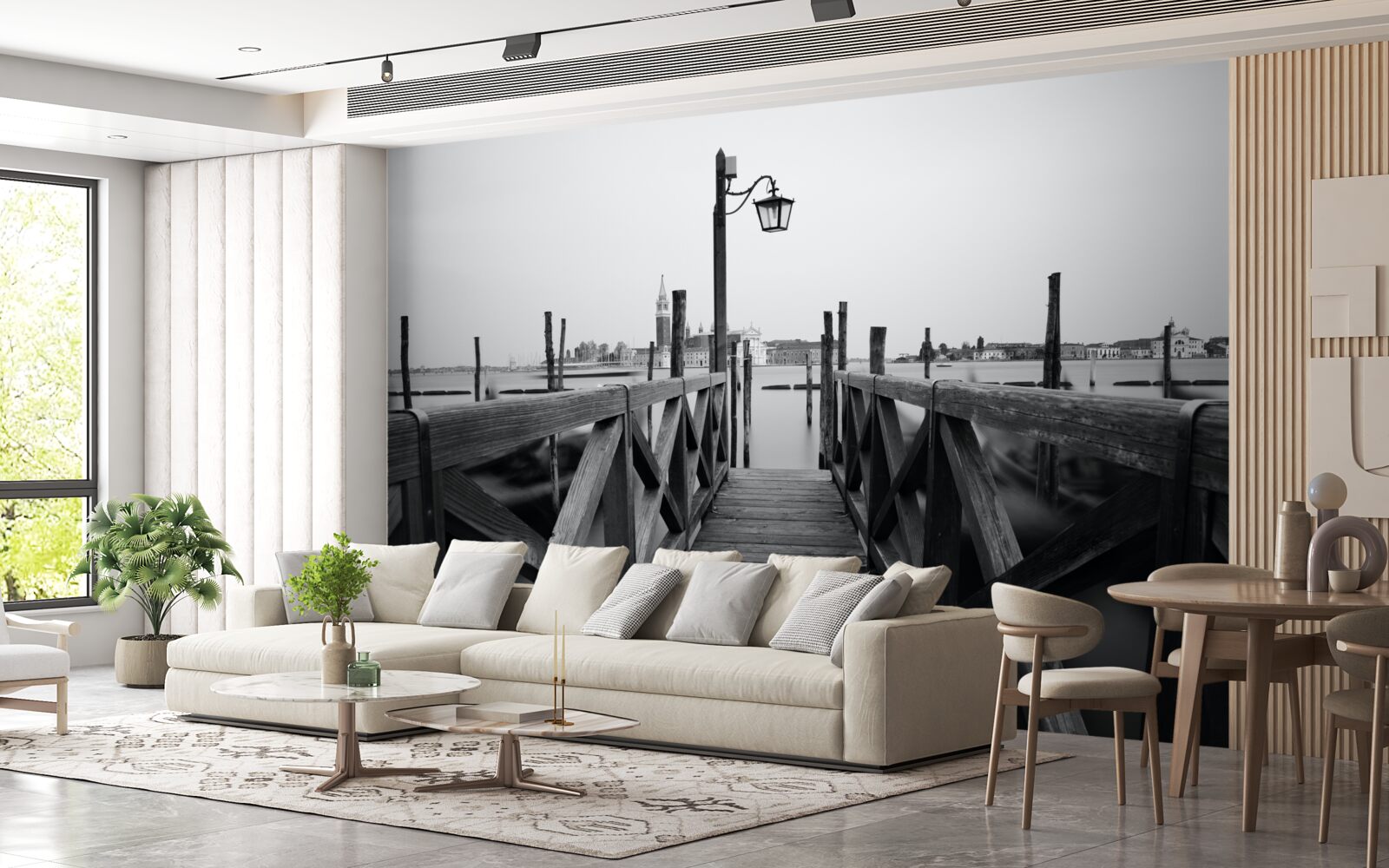 Fototapeta násyp dreva vedľa vody