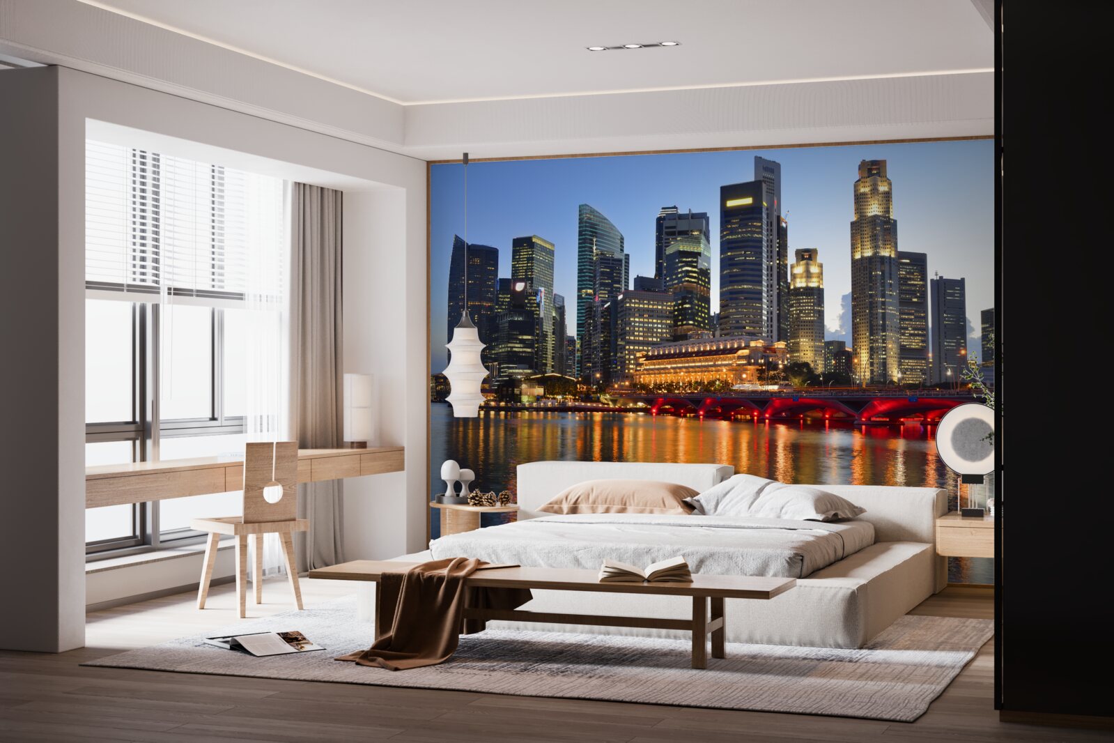 Fototapeta večerné svetlá veľkomesta