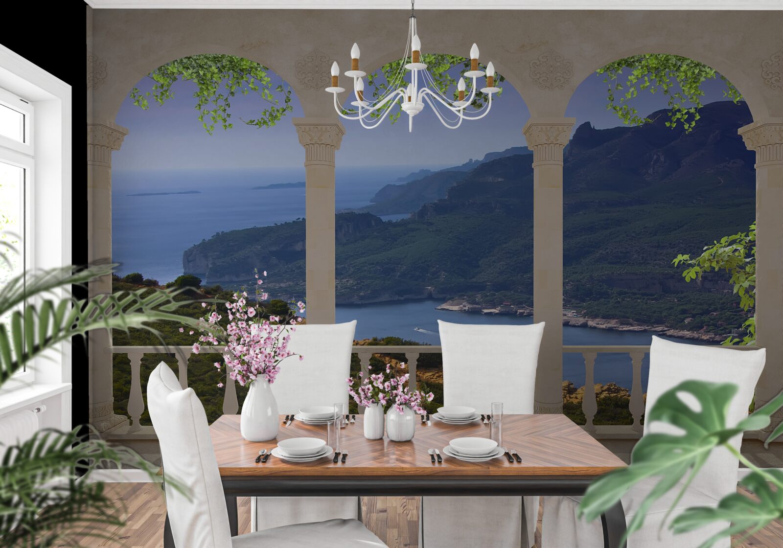 Fototapeta výhľad na krajinu z terasy