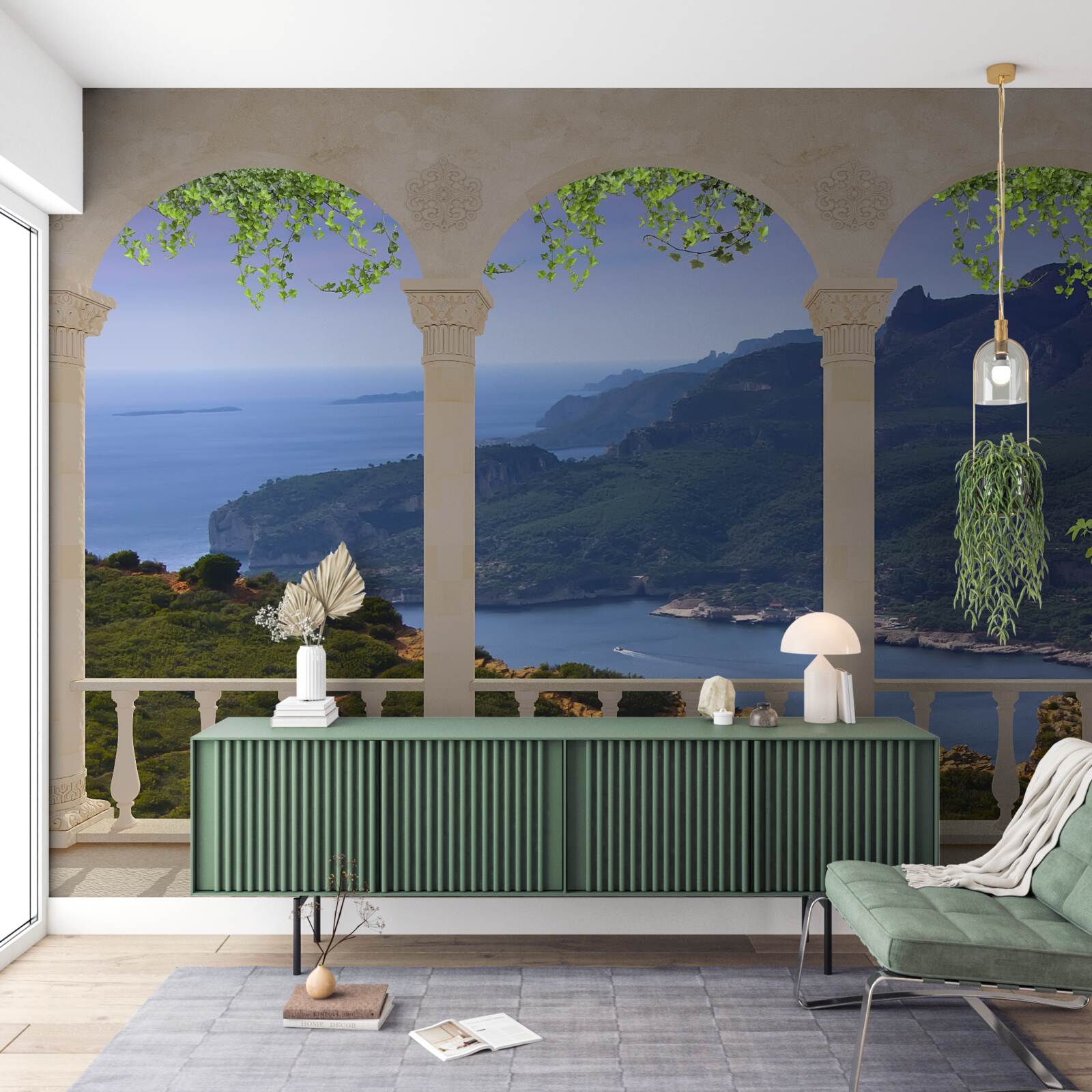 Fototapeta výhľad na krajinu z terasy