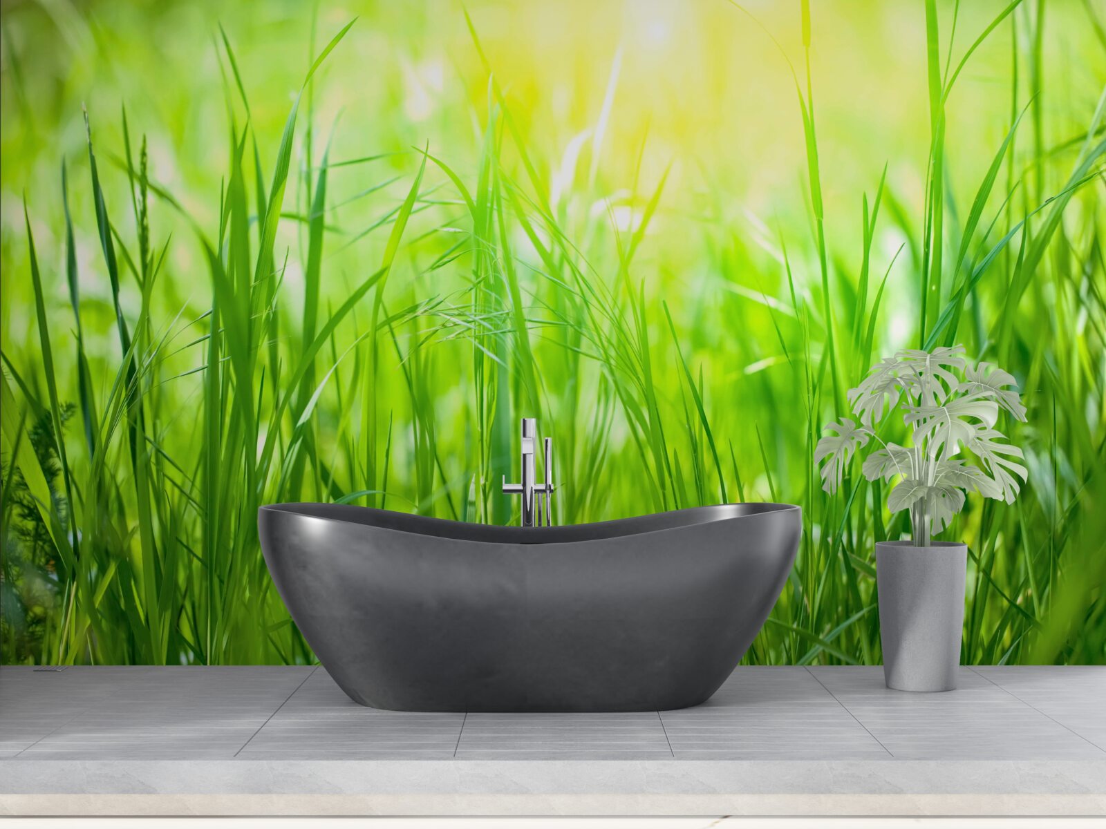 Fototapeta ranná rosa padla na svetlo slnečného svetla