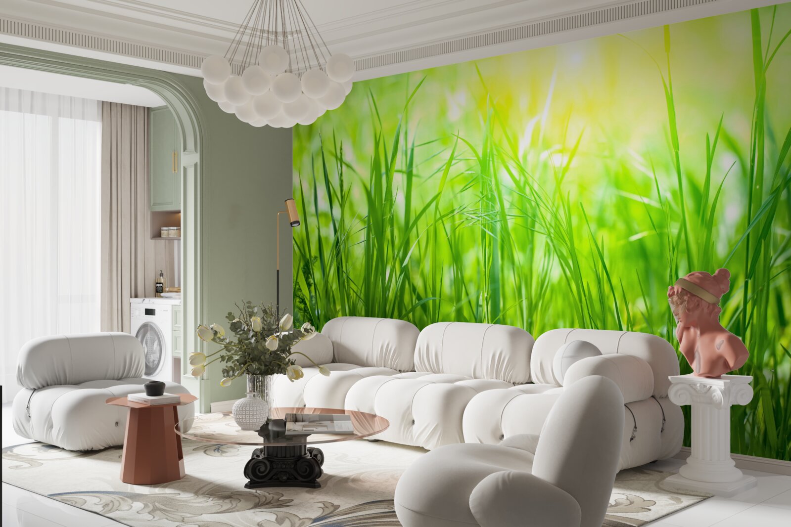 Fototapeta ranná rosa padla na svetlo slnečného svetla