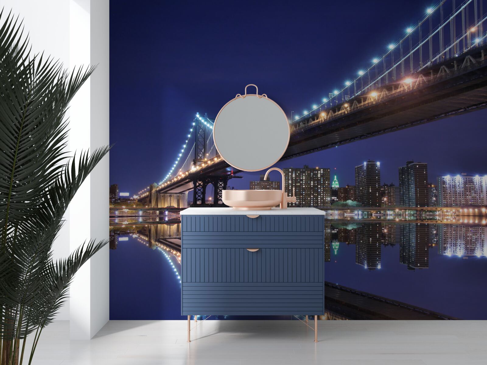 Fototapeta hneď Brooklyn Bridge vode