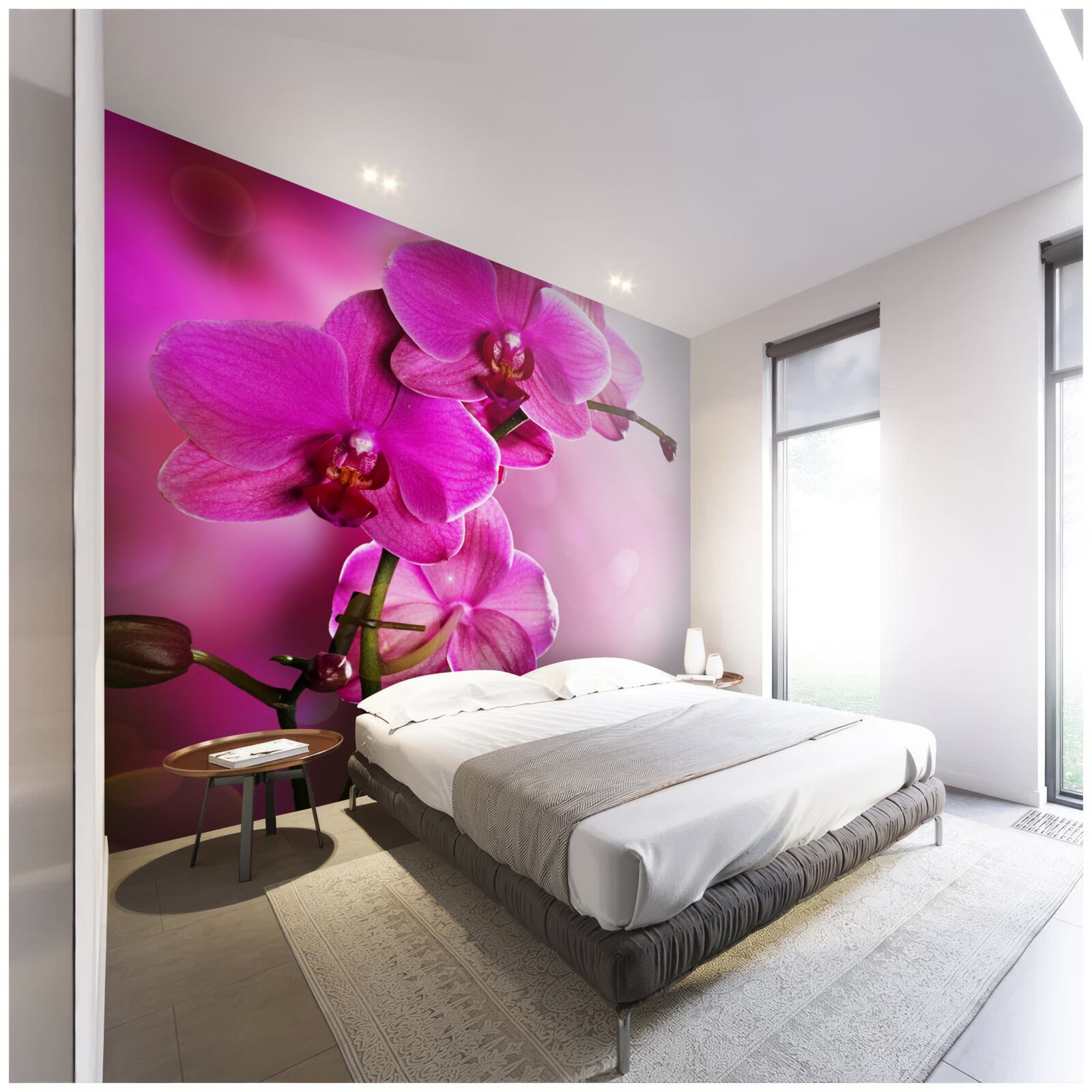 Fototapeta pôvabná vetva orgovánovej orchidey na soli