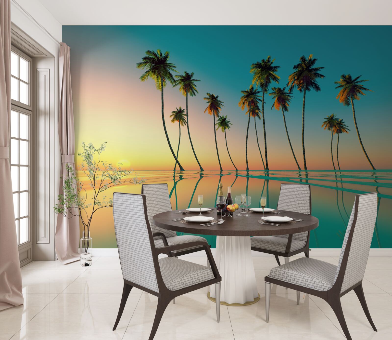 Fototapeta tenké dlane pri základni na vonkajšej strane zrážacej soli