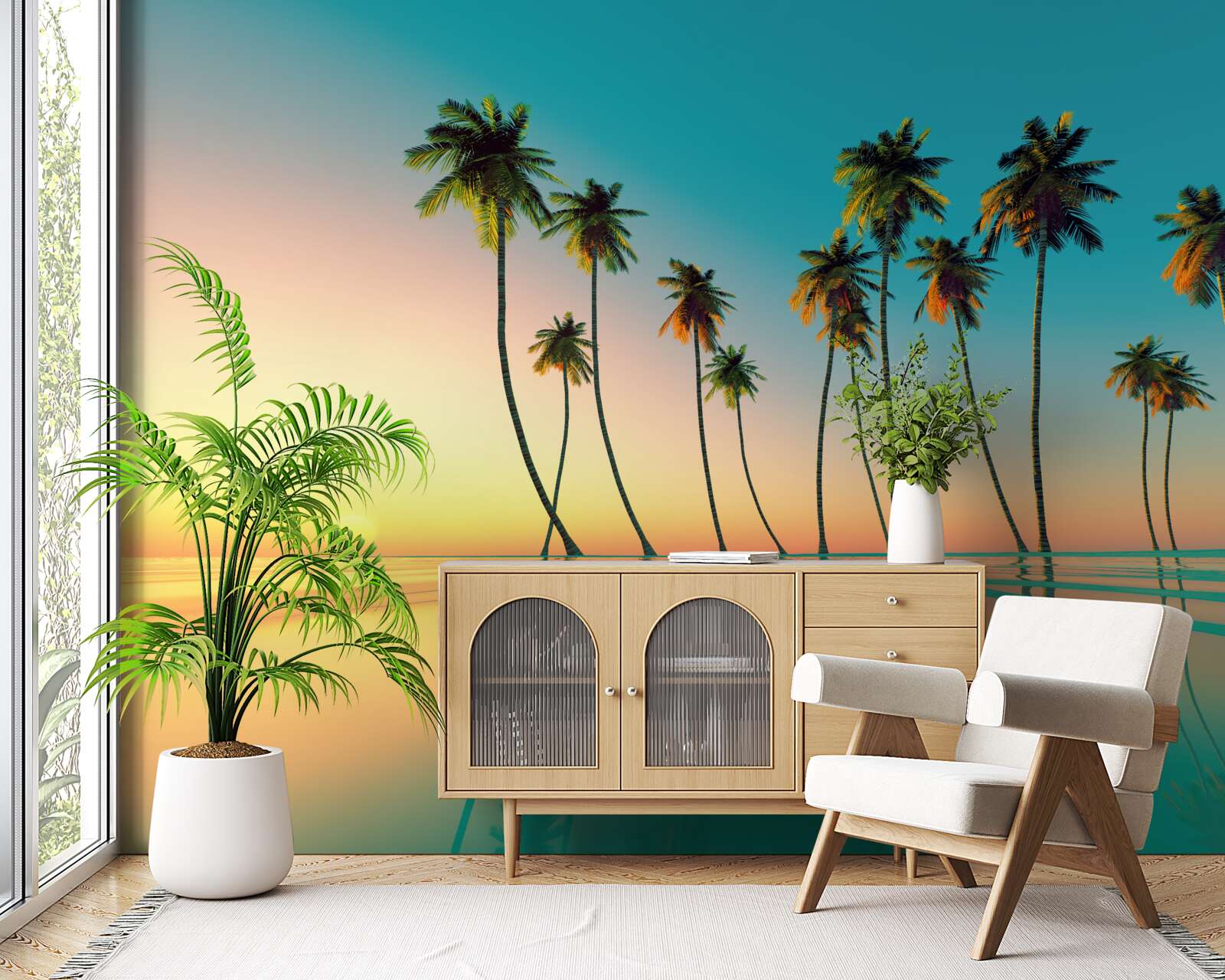 Fototapeta tenké dlane pri základni na vonkajšej strane zrážacej soli