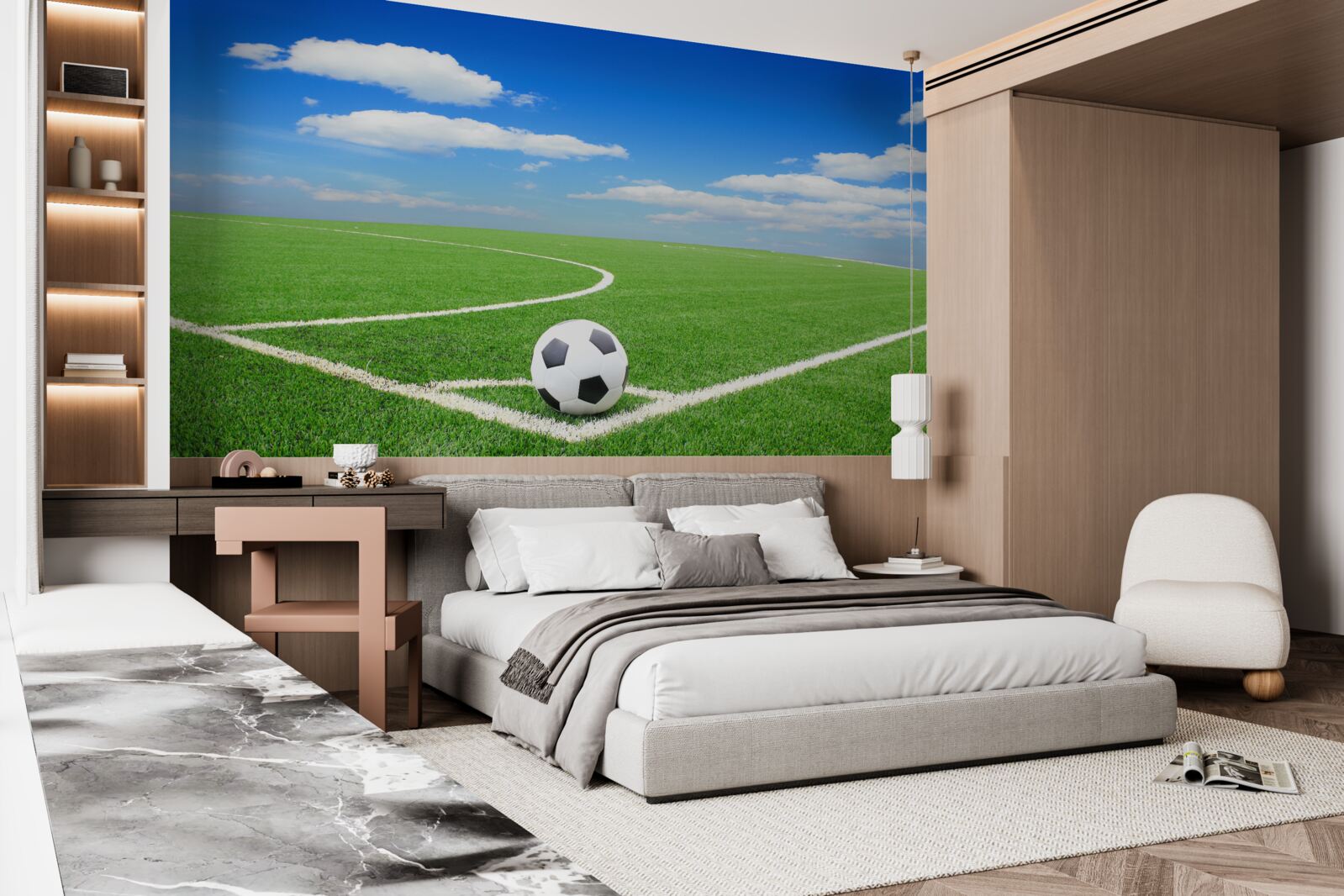 Fototapeta lopta je v rohu ihriska