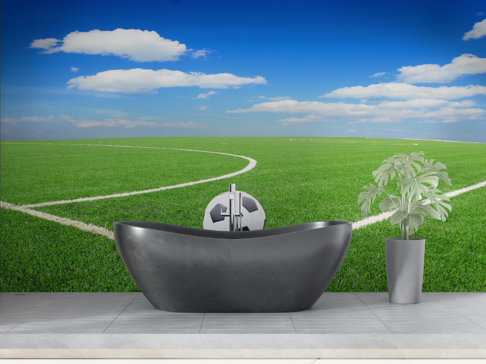 Fototapeta lopta je v rohu ihriska