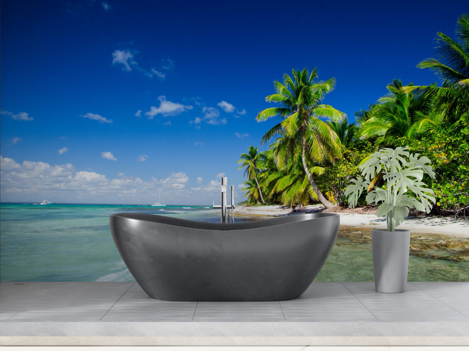 Fototapeta morské vlny na tropickom pobreží