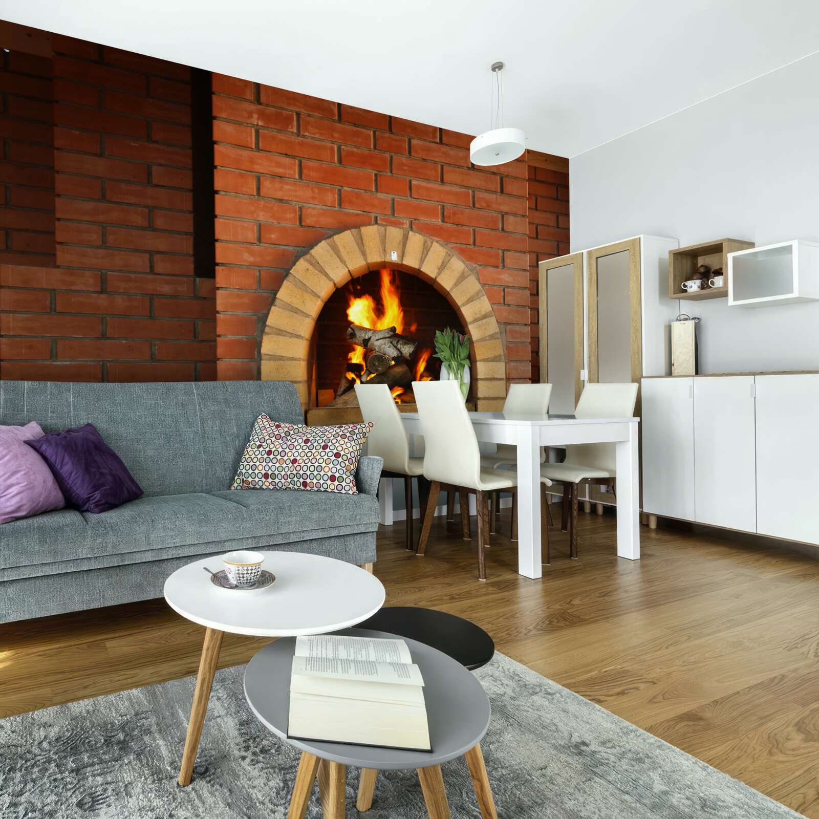 Fototapeta sporák-krb s kuchynským riadom