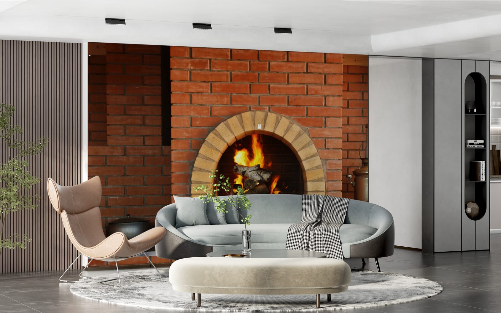 Fototapeta sporák-krb s kuchynským riadom