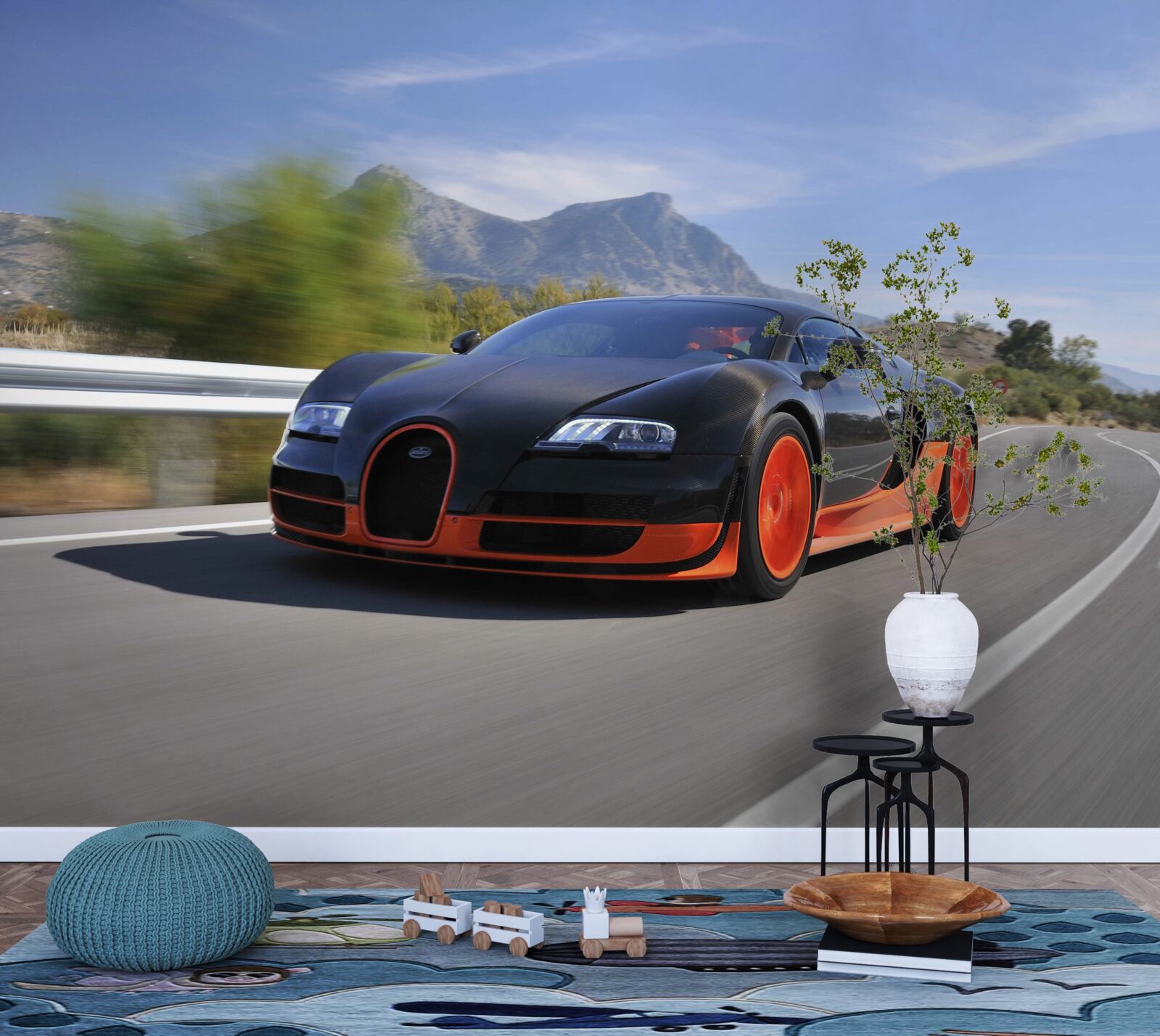 Fototapeta pretekárske auto na ceste