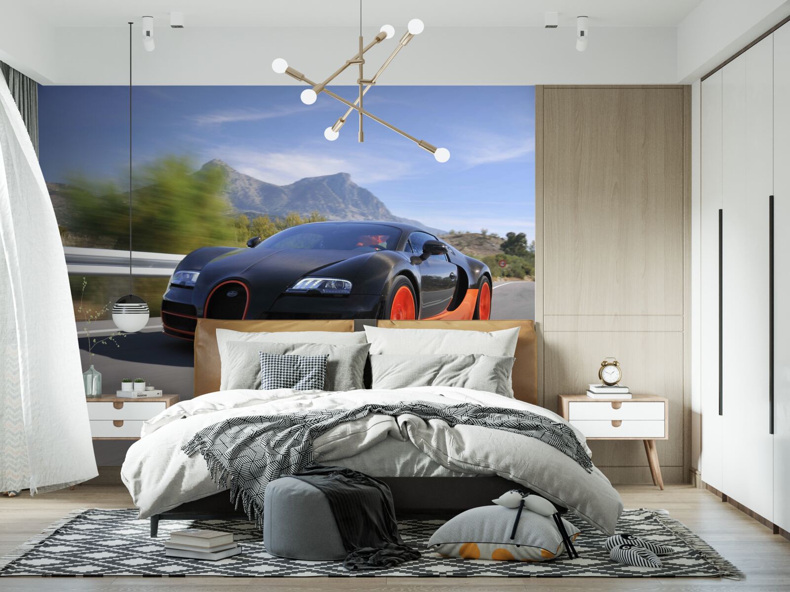 Fototapeta pretekárske auto na ceste