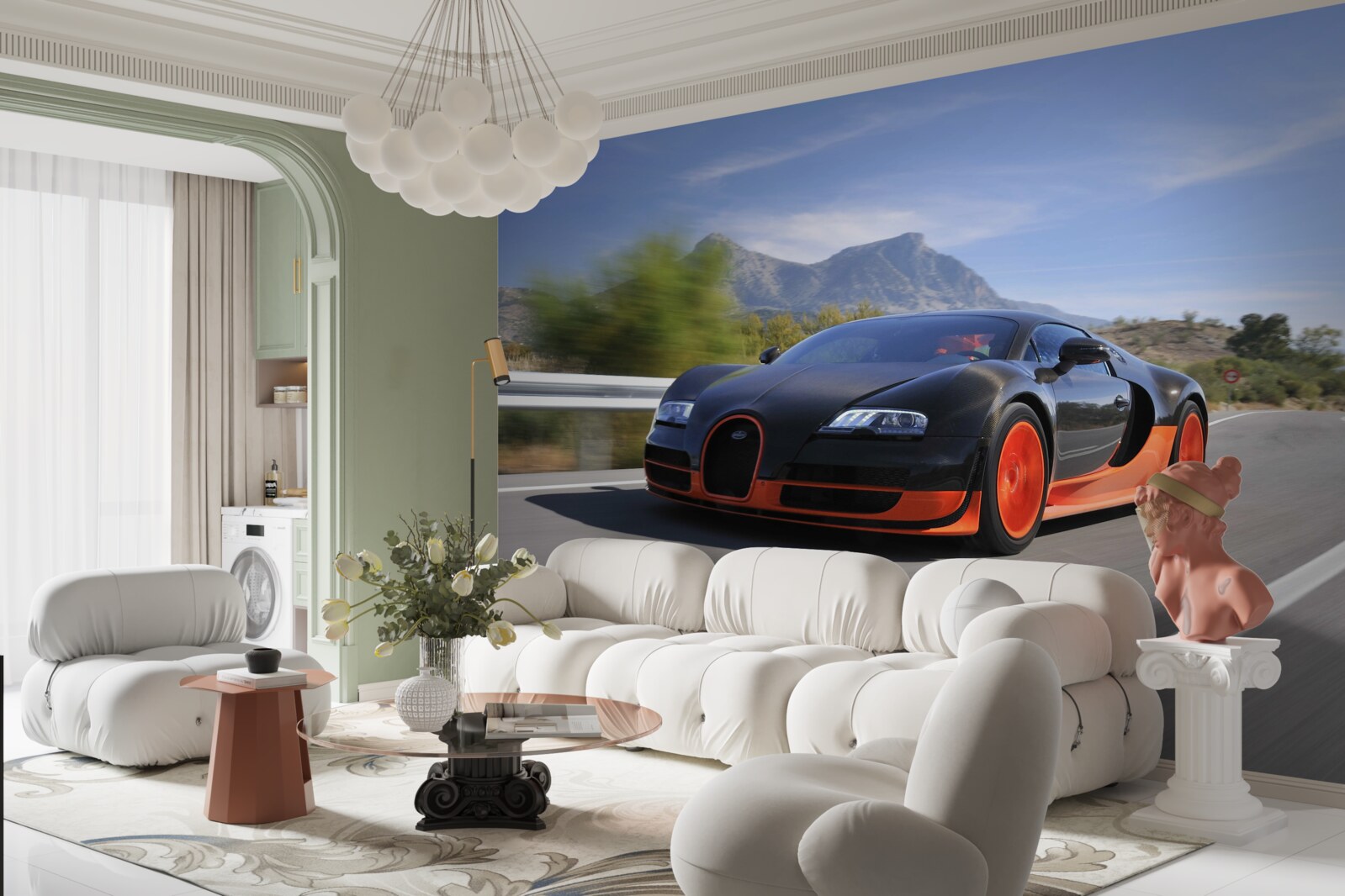 Fototapeta pretekárske auto na ceste