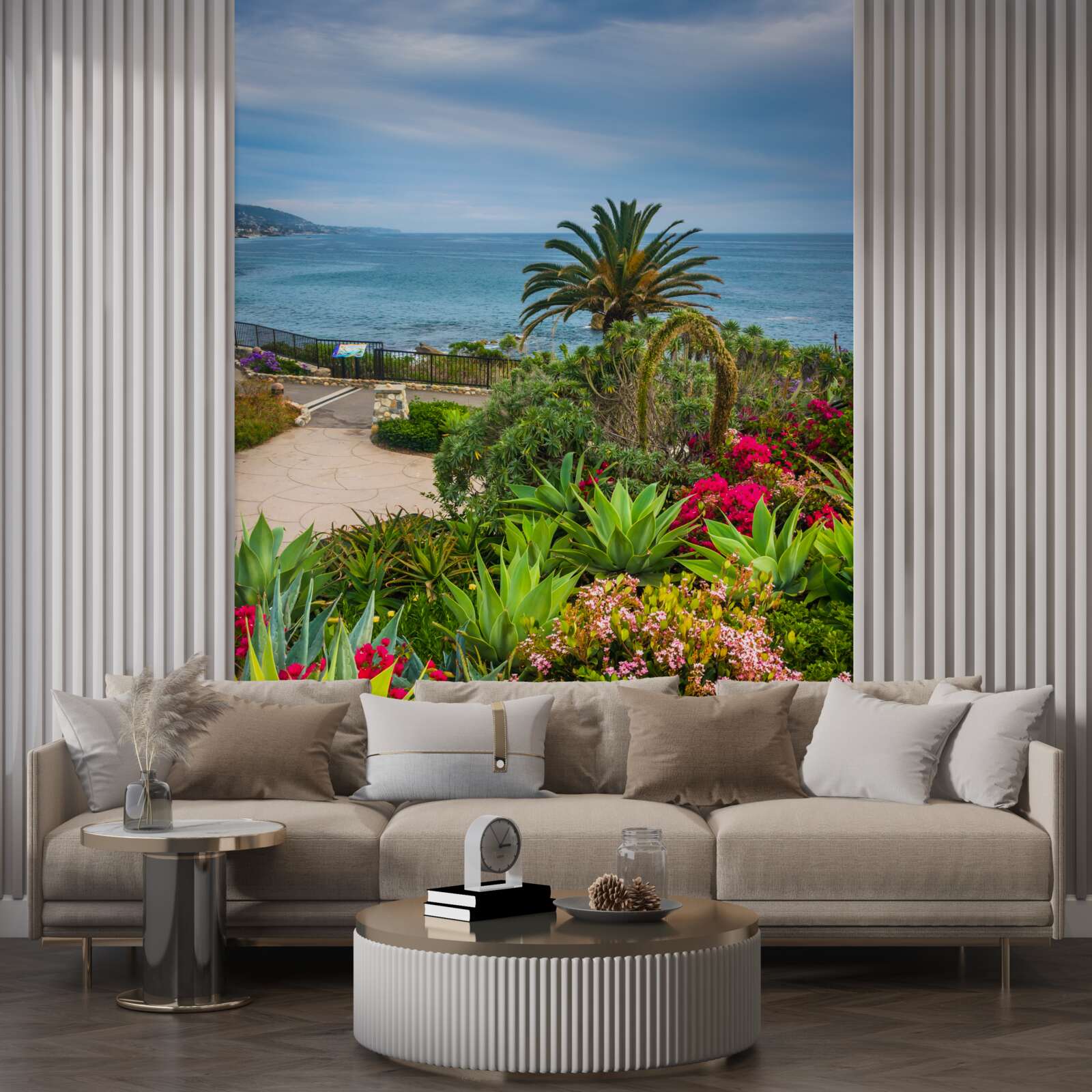 Fototapeta zeleň rastie v blízkosti oceánu