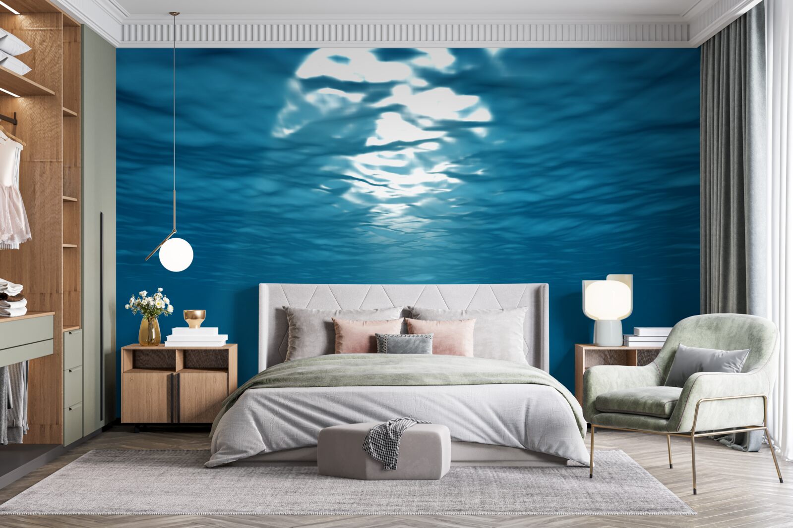 Fototapeta slnečné lúče prenikajú do hlbín vody