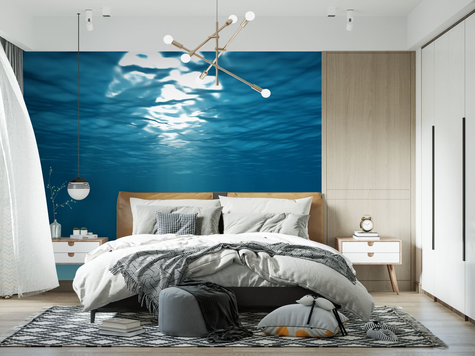 Fototapeta slnečné lúče prenikajú do hlbín vody