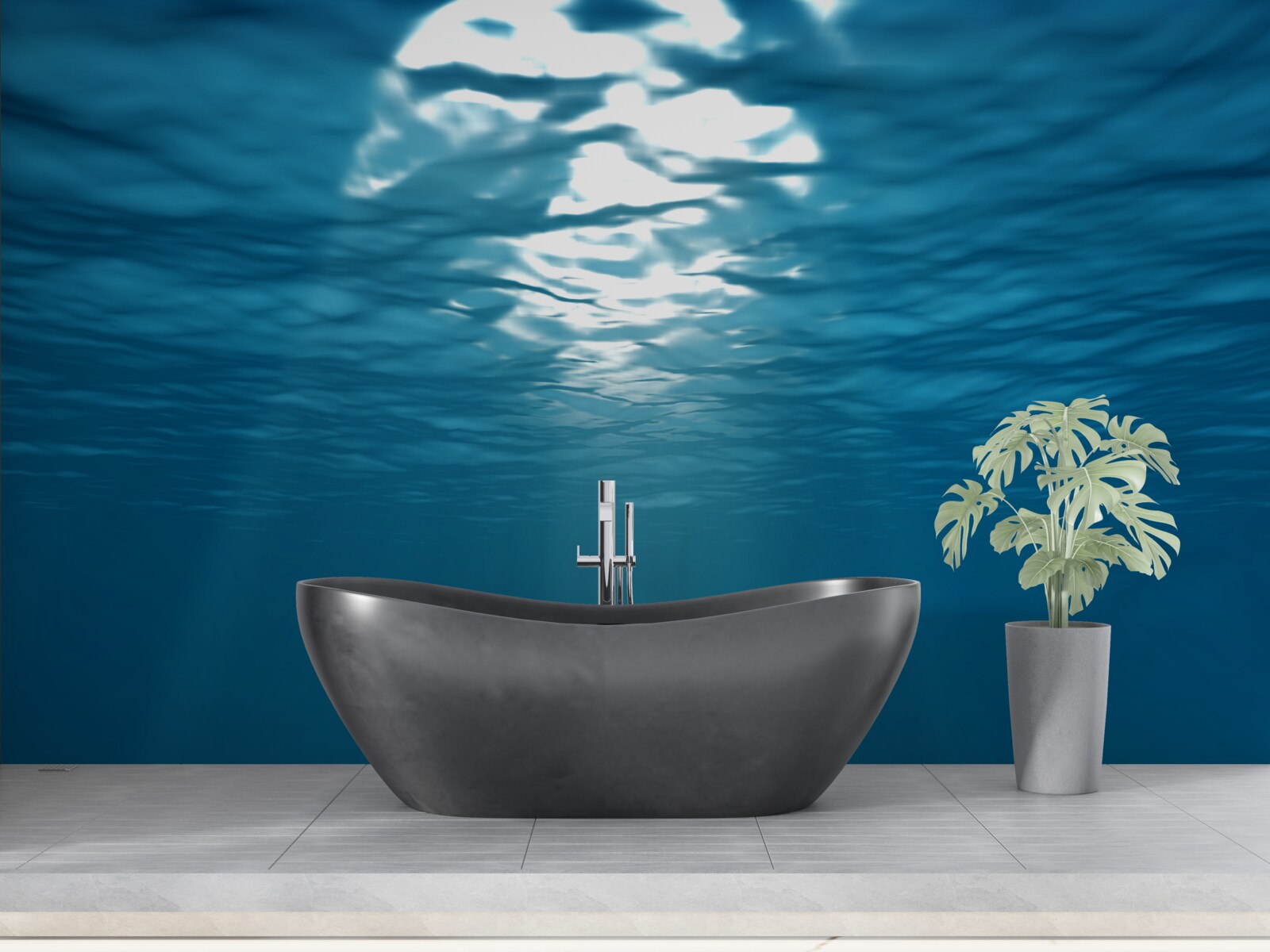 Fototapeta slnečné lúče prenikajú do hlbín vody