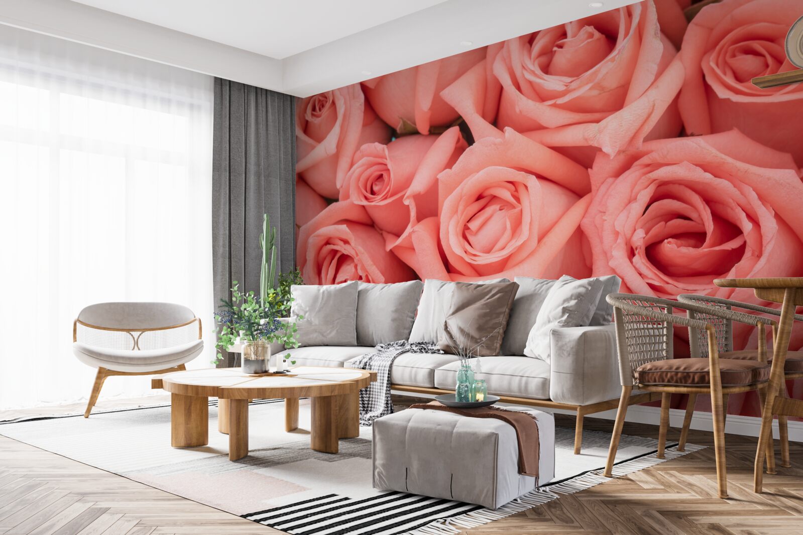 Fototapeta ružové púčiky ruží