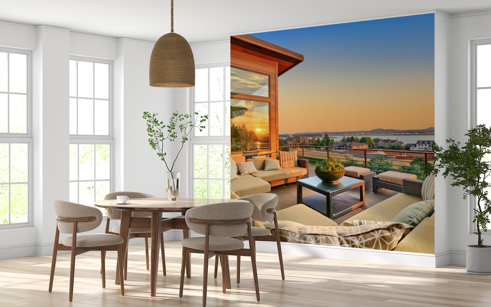 Fototapeta útulná veranda na streche budovy