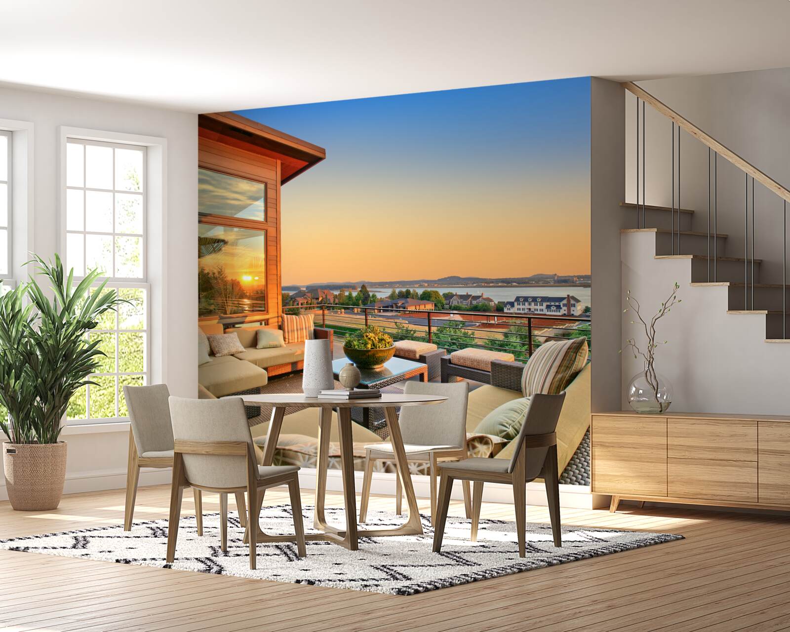 Fototapeta útulná veranda na streche budovy