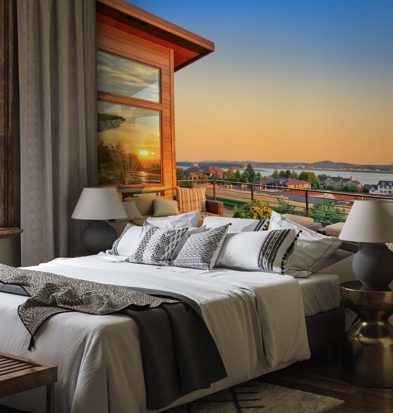 Fototapeta útulná veranda na streche budovy