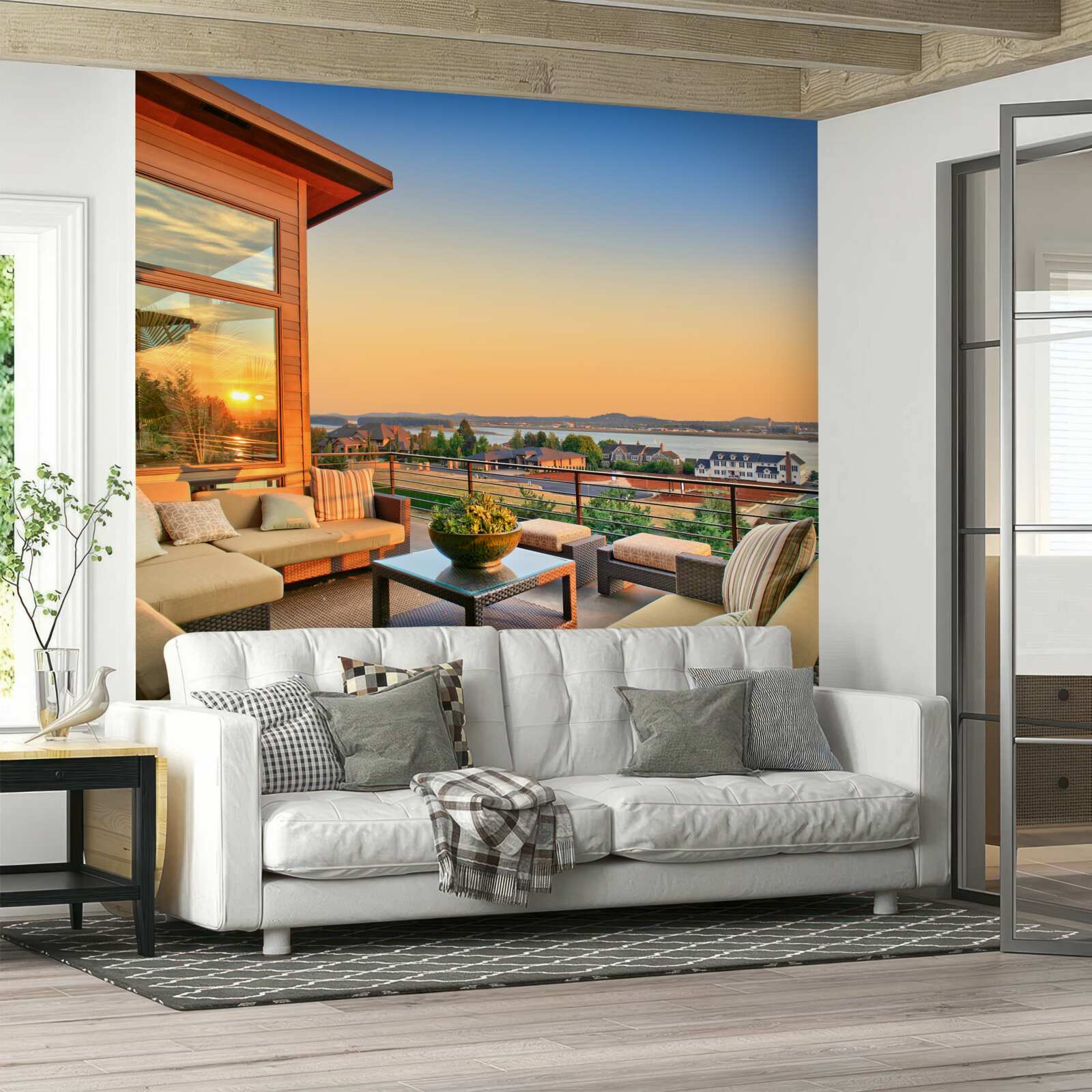 Fototapeta útulná veranda na streche budovy