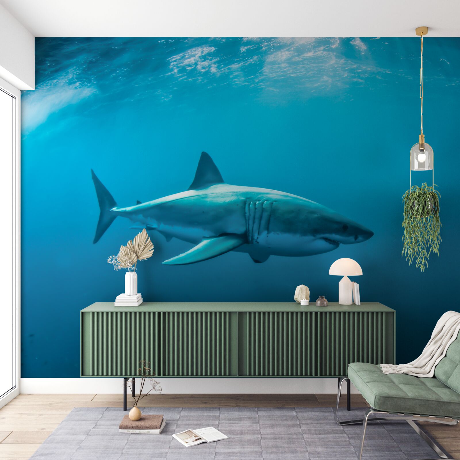 Fototapeta žralok hladný v hlbokom mori