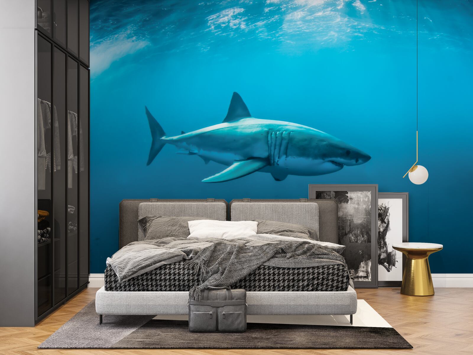 Fototapeta žralok hladný v hlbokom mori