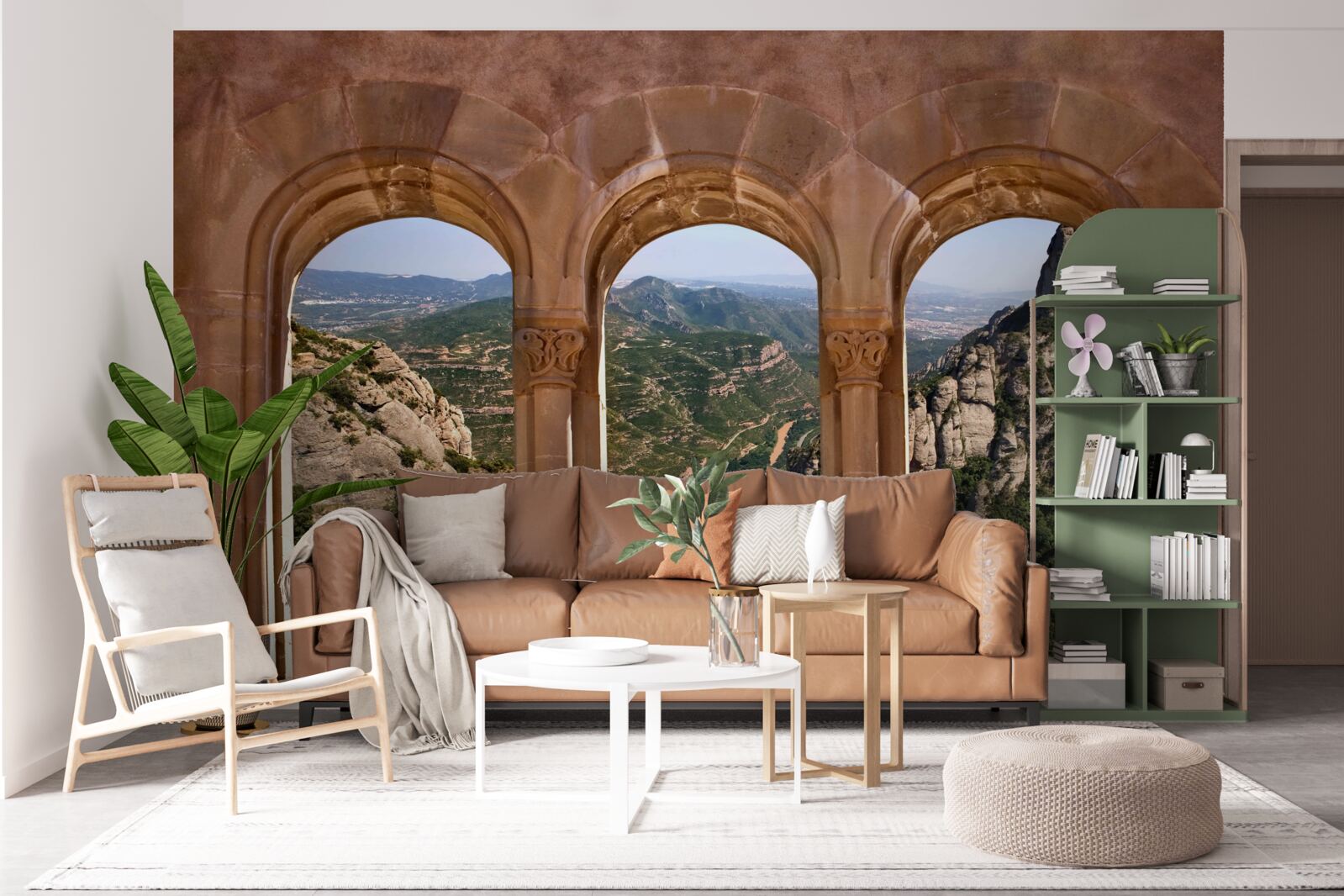 Fototapeta viadukt s výhľadom na horskú krajinu