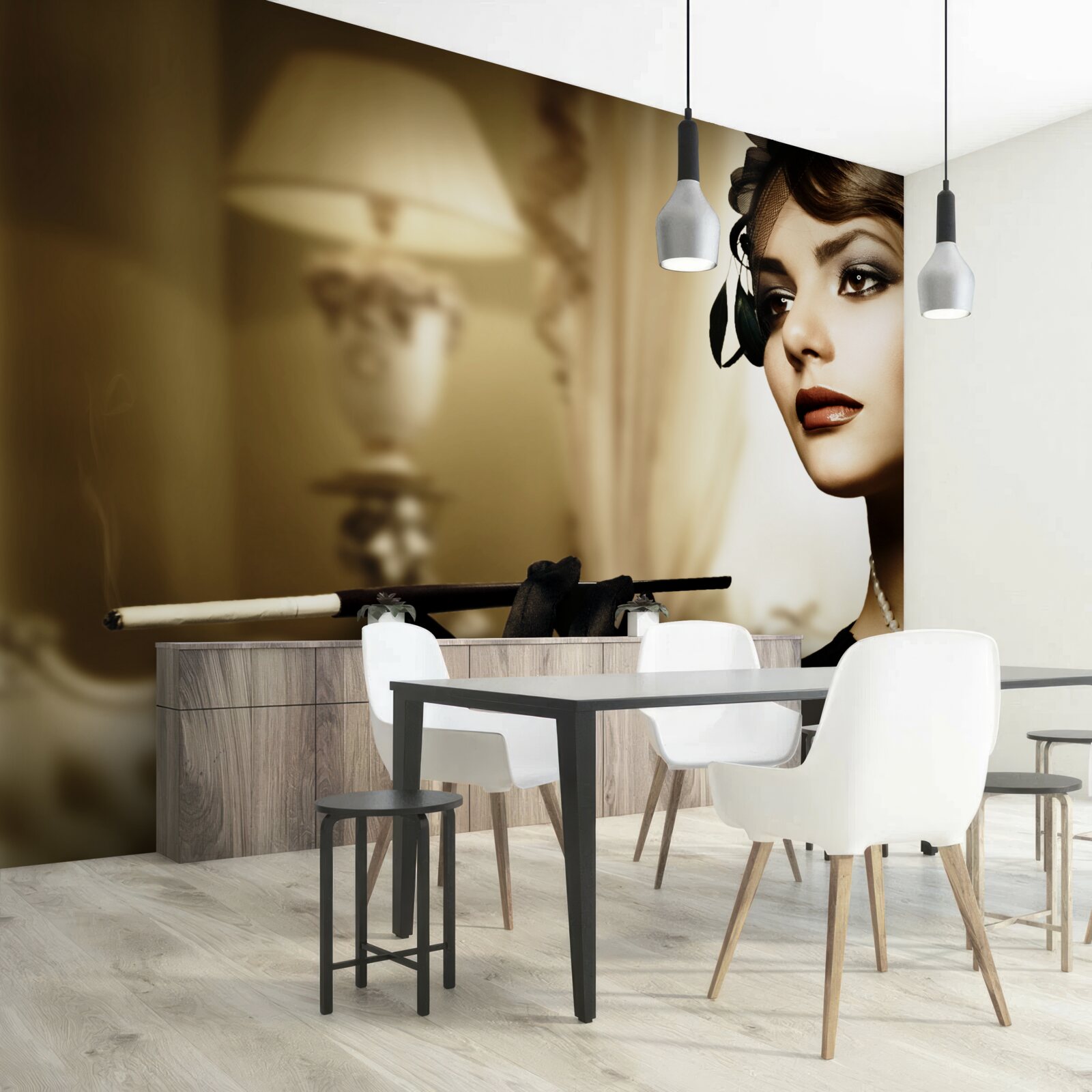 Fototapeta dievča s cigaretou