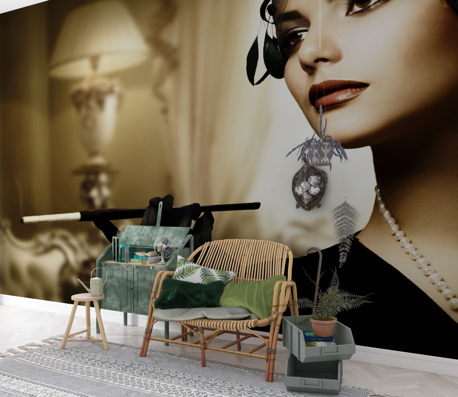 Fototapeta dievča s cigaretou