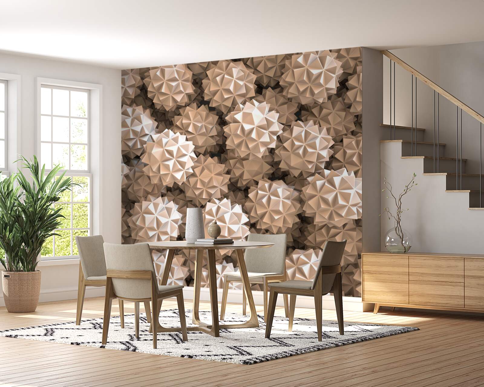 Fototapeta abstraktná kompozícia špicatých guličiek