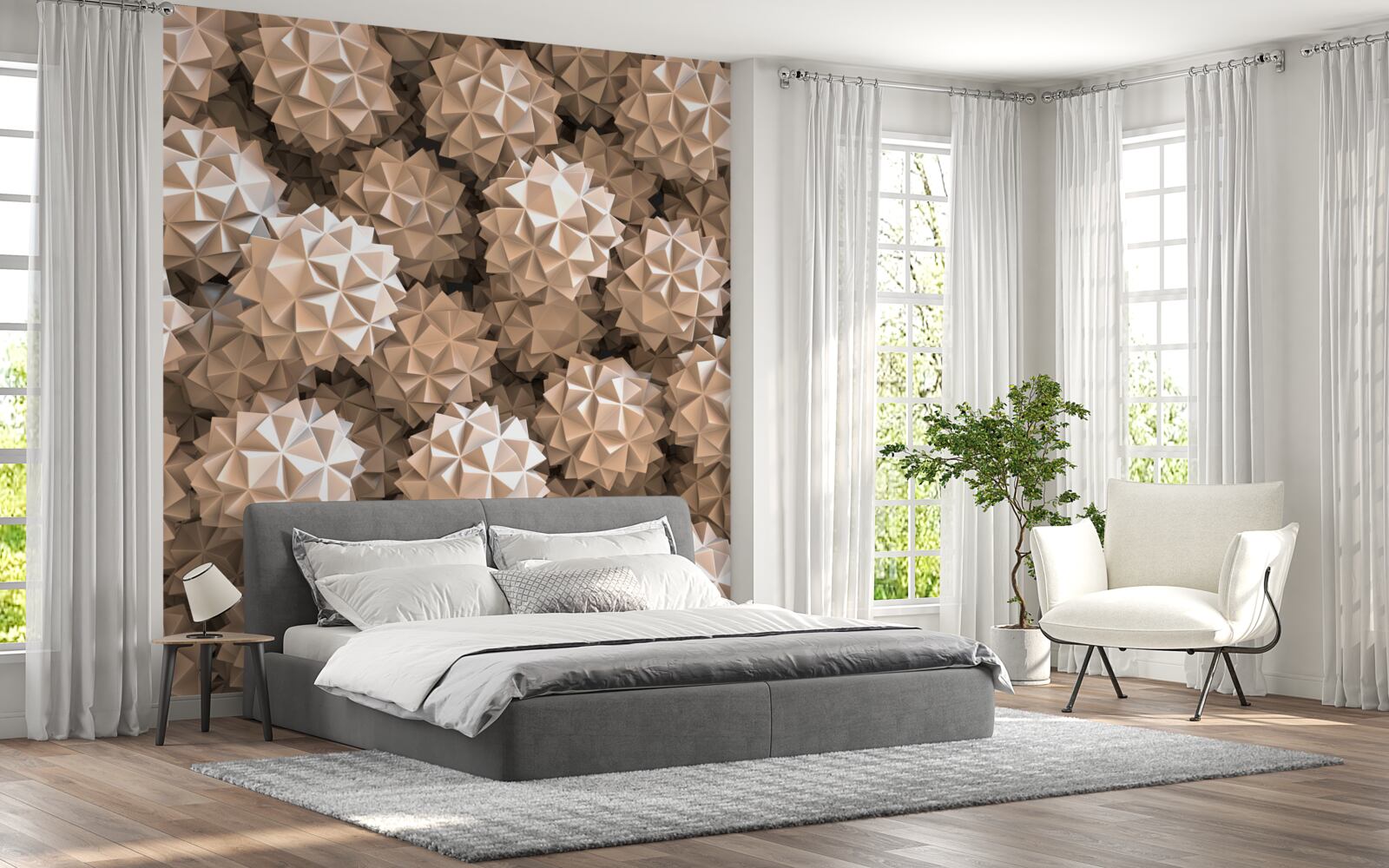 Fototapeta abstraktná kompozícia špicatých guličiek