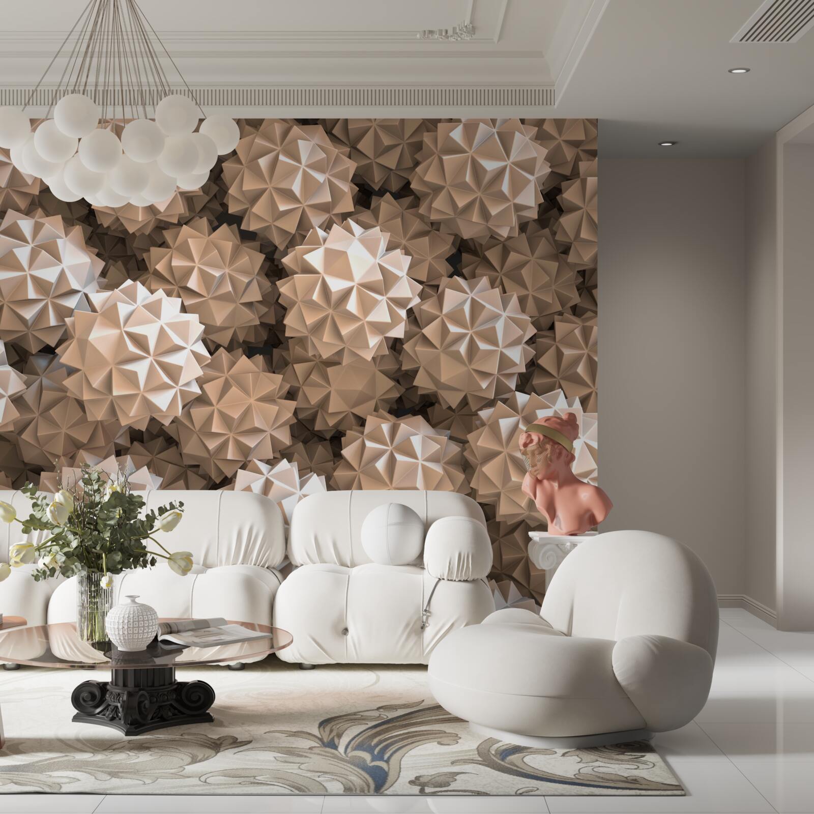 Fototapeta abstraktná kompozícia špicatých guličiek