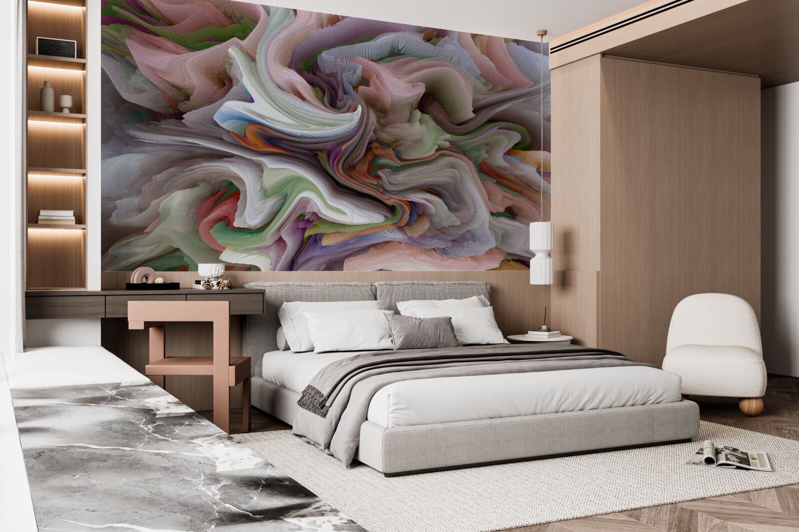 Fototapeta škvrnitý piesok v odraze krajiny