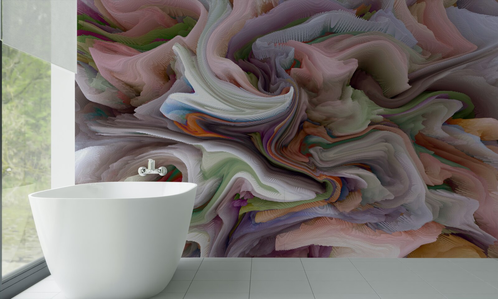 Fototapeta škvrnitý piesok v odraze krajiny