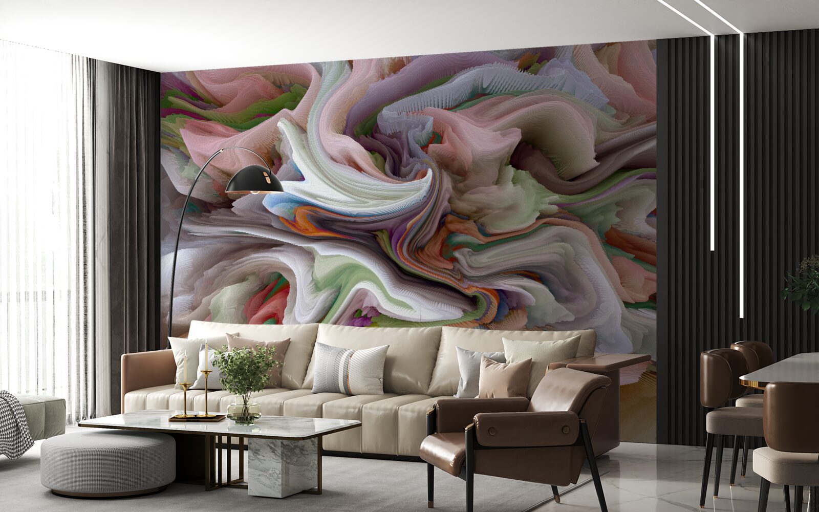 Fototapeta škvrnitý piesok v odraze krajiny