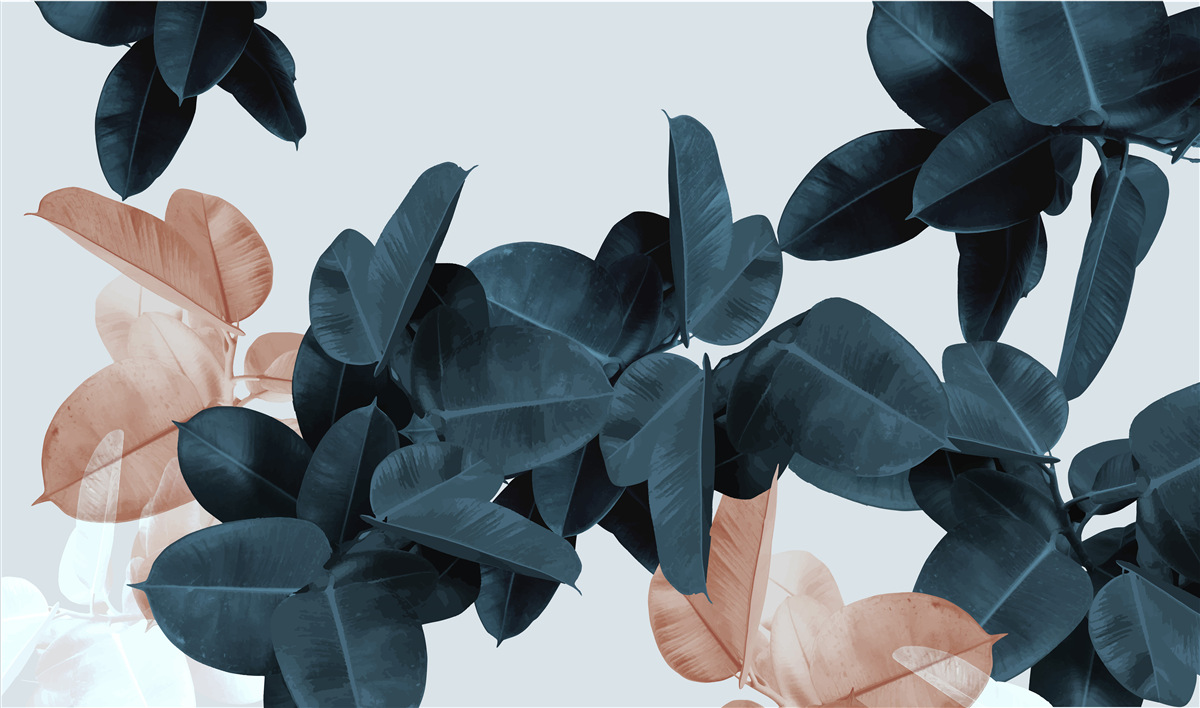 Fototapeta tropické zoznamy v rôznych odtieňoch