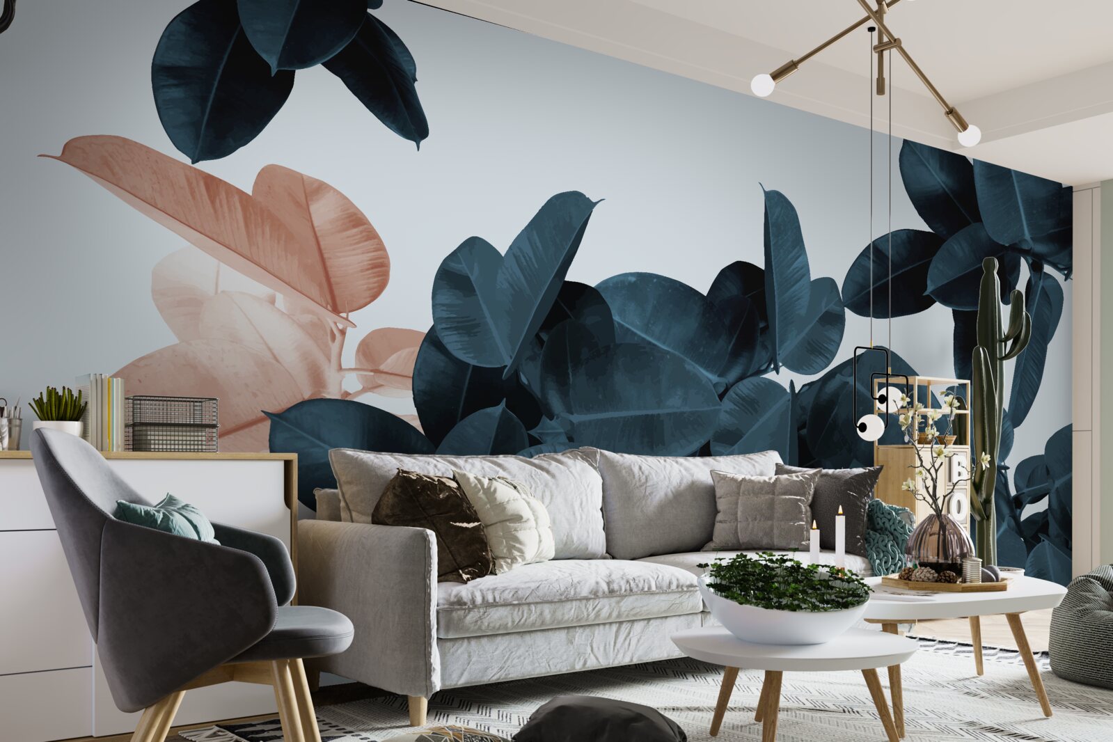 Fototapeta tropické zoznamy v rôznych odtieňoch