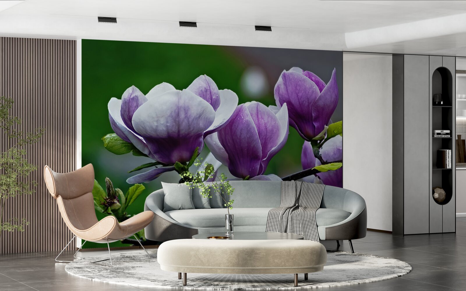 Fototapeta pôvabné kvety na smaragdových stonkách