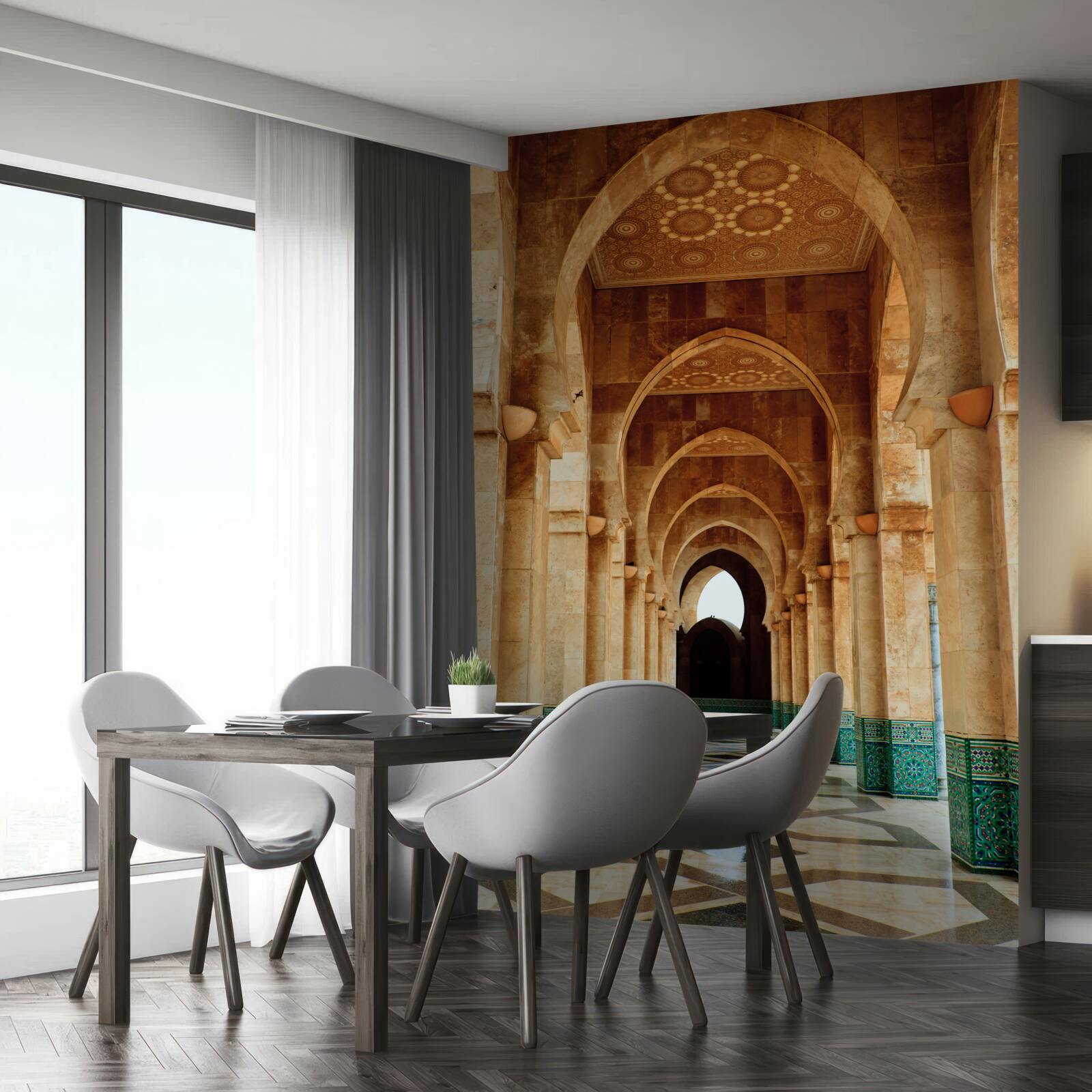 Fototapeta oblúky v orientálnom štýle s mramorovou podlahou