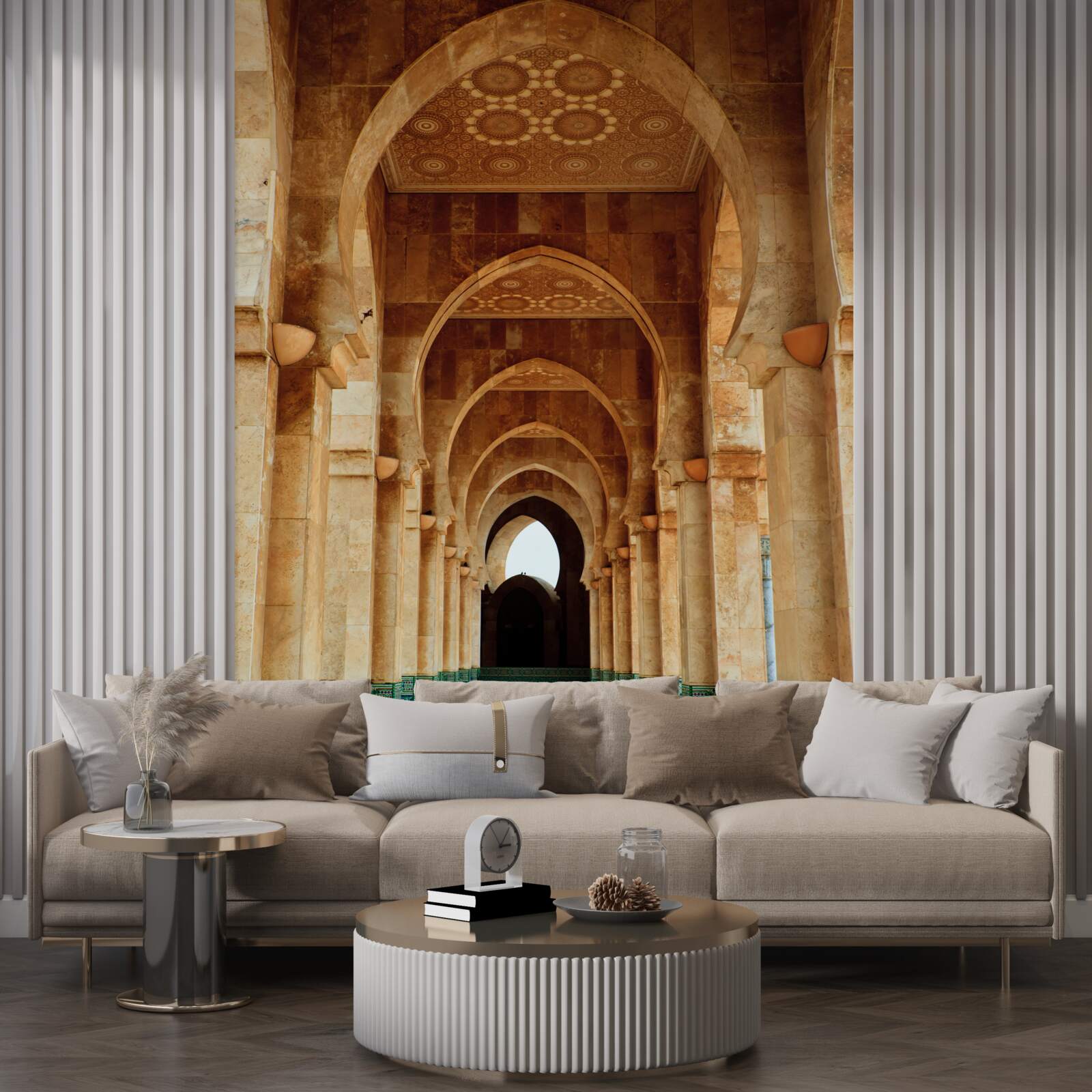 Fototapeta oblúky v orientálnom štýle s mramorovou podlahou